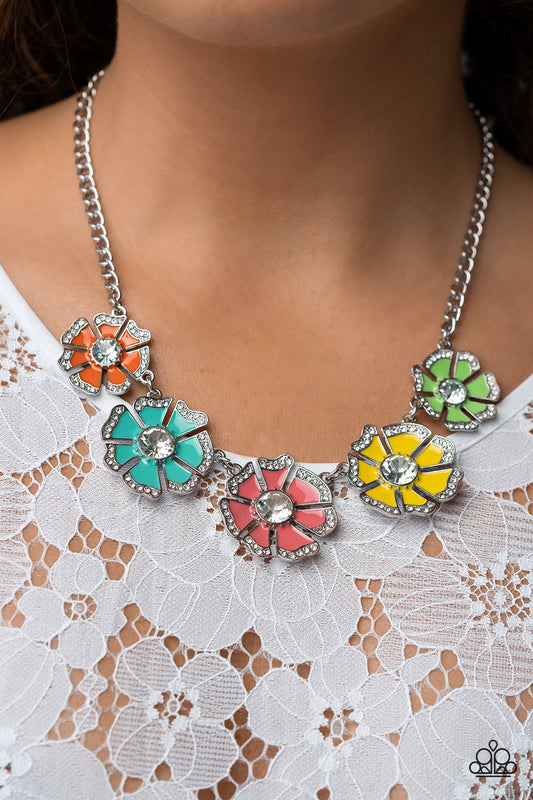 Paparazzi Necklace ~ Playful Posies - Multi