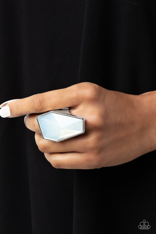Geotic Glaze - White - Paparazzi Ring Image