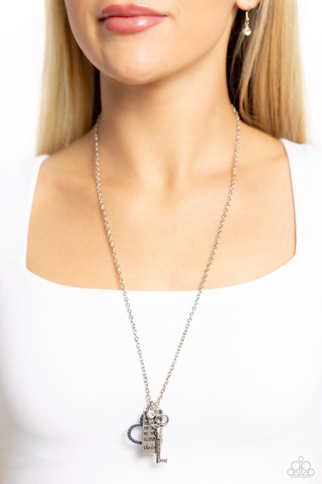 Indulgent Belief - Blue - Paparazzi Necklace Image