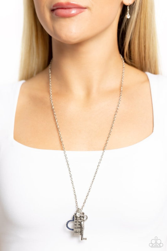 Indulgent Belief - Blue - Paparazzi Necklace Image