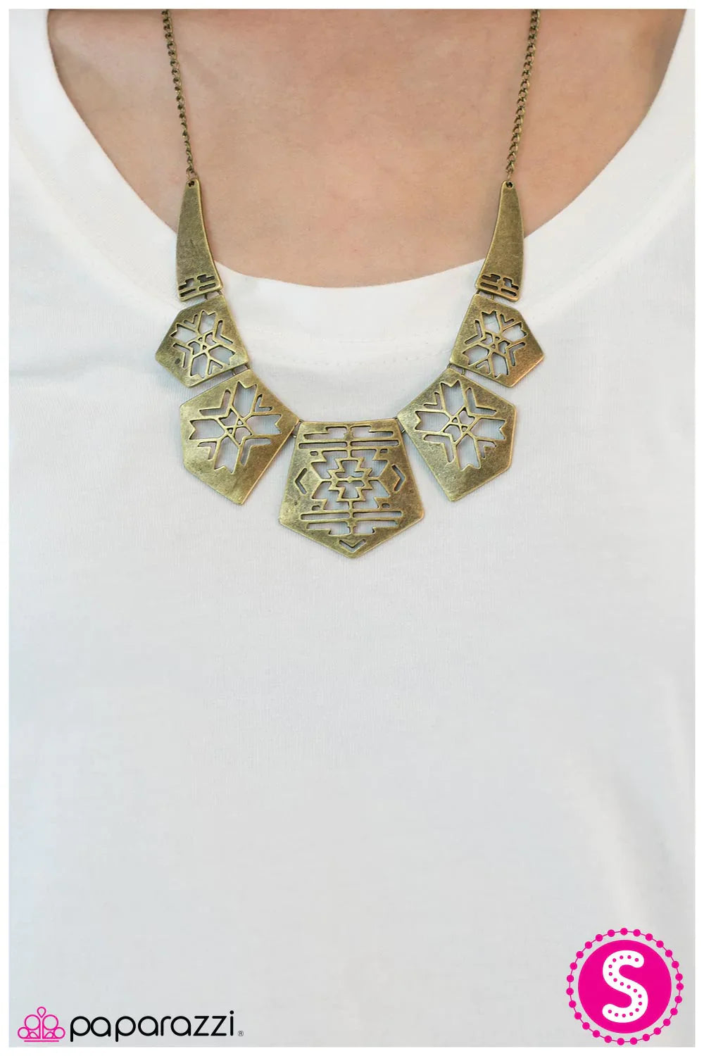 Paparazzi Necklace ~ Texas Holdem  - Brass