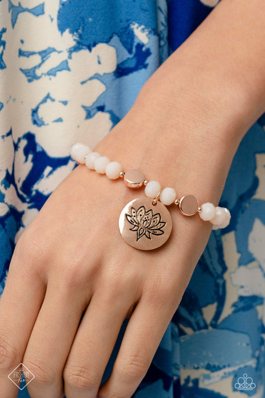 Paparazzi Bracelet ~ Leisurely Lotus - Rose Gold