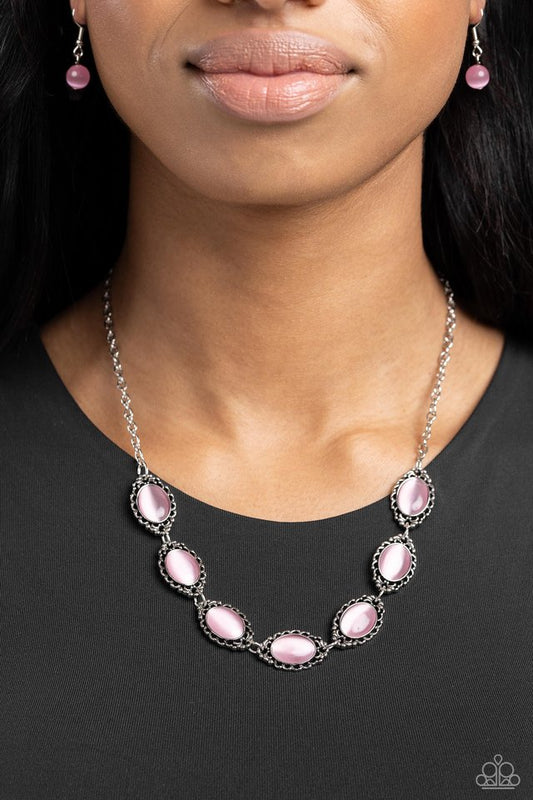 Framed in France - Pink - Paparazzi Necklace Image