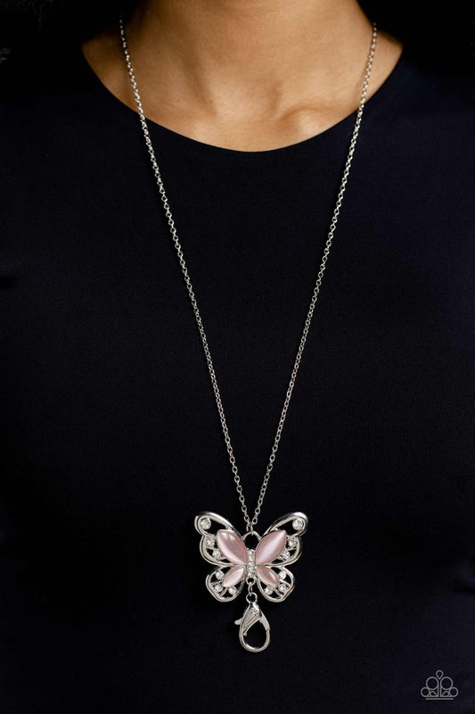 Wings Of Whimsy - Pink - Paparazzi Necklace Image