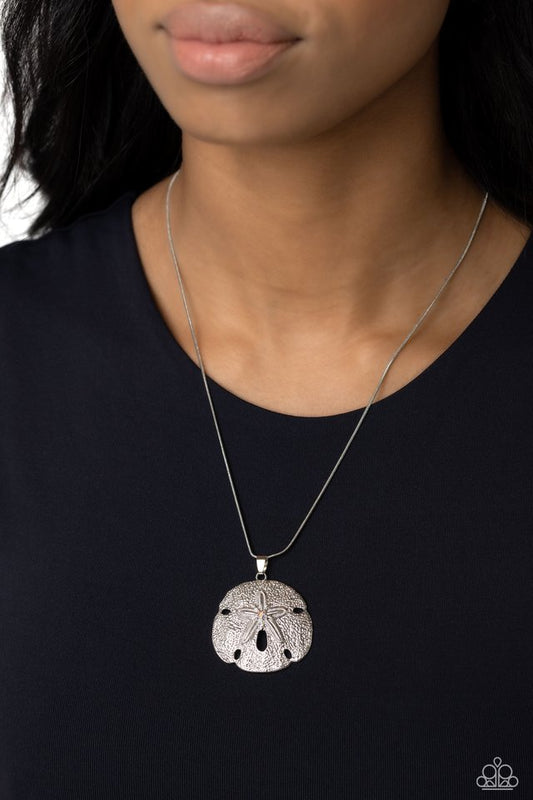 Seize the Sand Dollar - Pink - Paparazzi Necklace Image