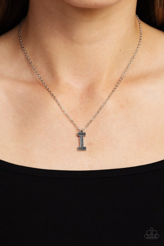 Leave Your Initials - Silver - I - Paparazzi Necklace Image