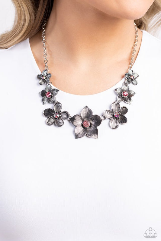 Free FLORAL - Pink - Paparazzi Necklace Image