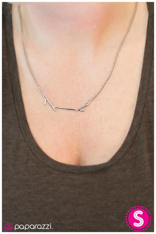 Paparazzi Necklace ~ Firewood - Silver