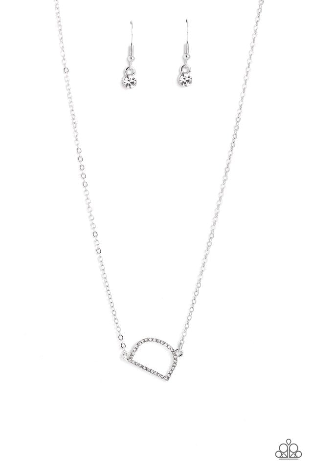 INITIALLY Yours - D - White - Paparazzi Necklace Image