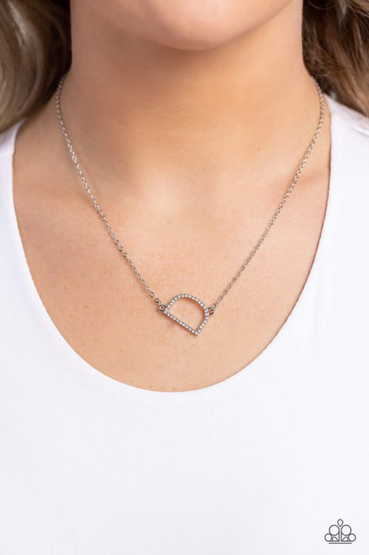 INITIALLY Yours - D - White - Paparazzi Necklace Image