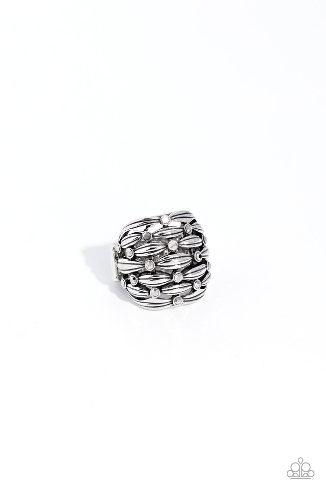 Steadfast Stack - Silver - Paparazzi Ring Image
