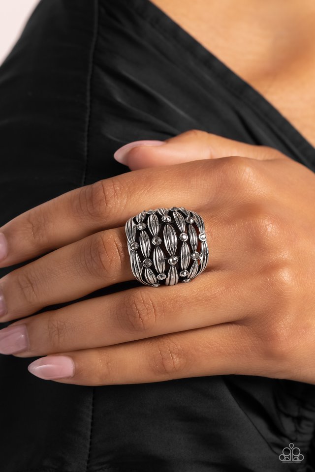 Steadfast Stack - Silver - Paparazzi Ring Image
