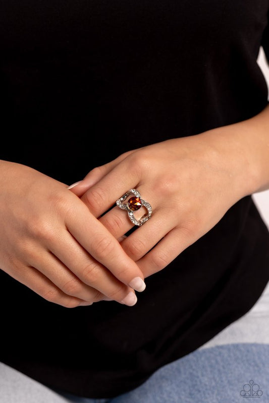 Bow Chicka Bow Wow - Brown - Paparazzi Ring Image