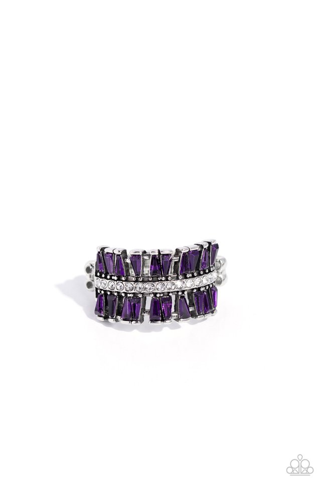Staggering Stacks - Purple - Paparazzi Ring Image