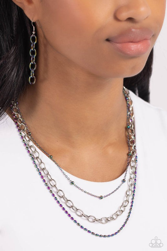 Mardi Gras Mayhem - Multi - Paparazzi Necklace Image