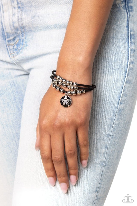 Soccer Player - Black - Paparazzi Bracelet Image