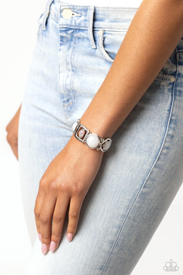 Majestic Mashup - White - Paparazzi Bracelet Image
