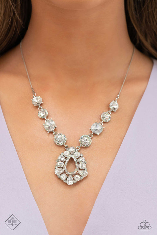 Paparazzi Necklace ~ RAREST in the Land - White