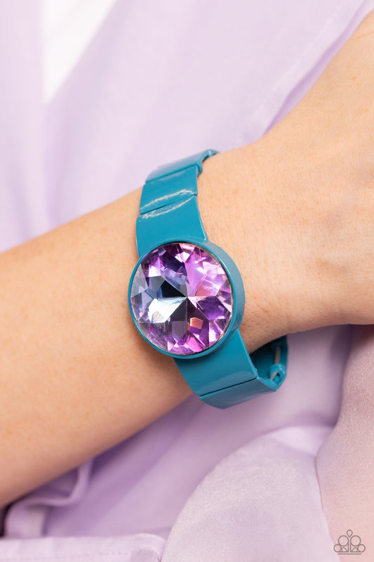 Paparazzi Bracelet ~ Exaggerated Ego - Blue