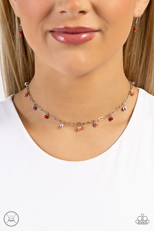 Beach Ball Bliss - Red - Paparazzi Necklace Image