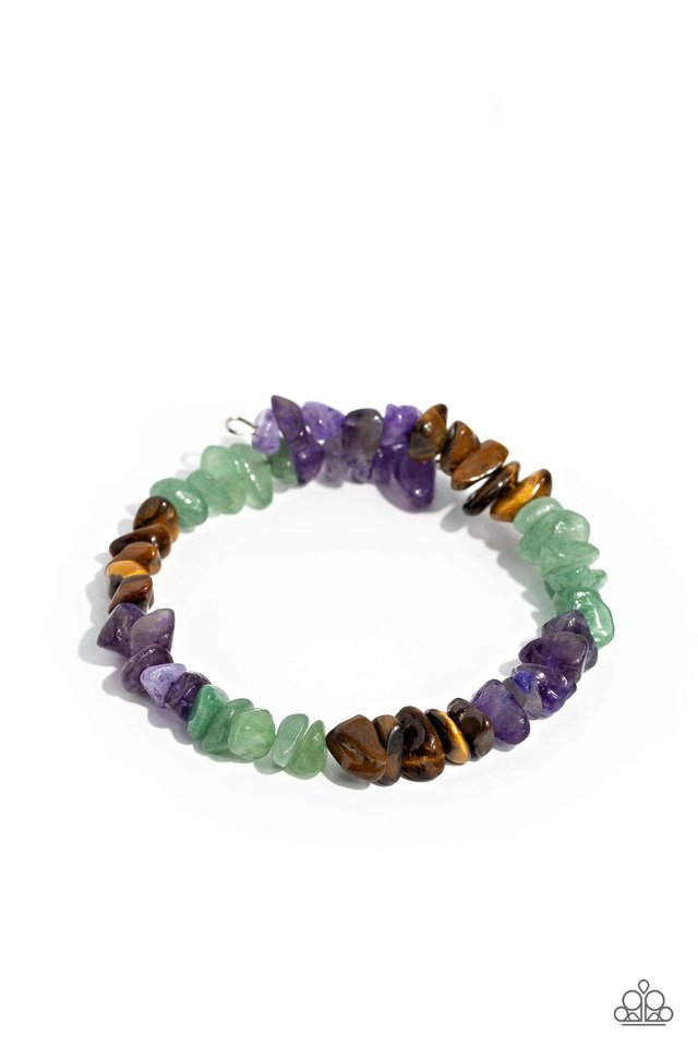 Sculpted Showcase - Purple - Paparazzi Bracelet Image