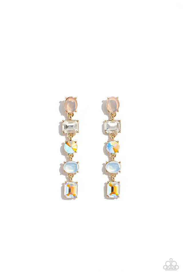 Sophisticated Stack - Gold - Paparazzi Earring Image