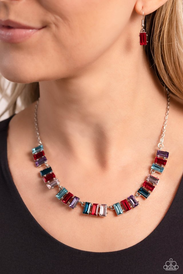 Elite Emeralds - Red - Paparazzi Necklace Image