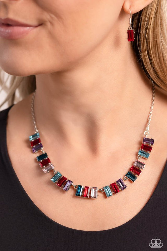 Elite Emeralds - Red - Paparazzi Necklace Image