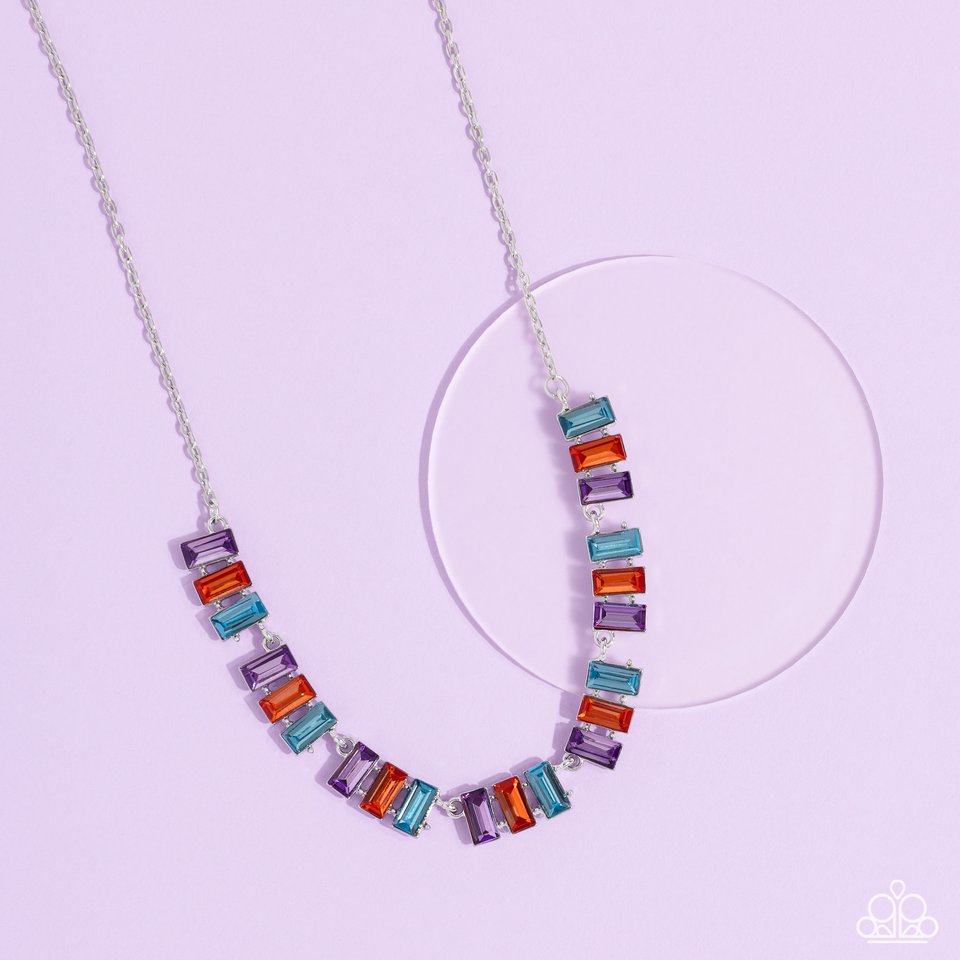 Elite Emeralds - Orange - Paparazzi Necklace Image