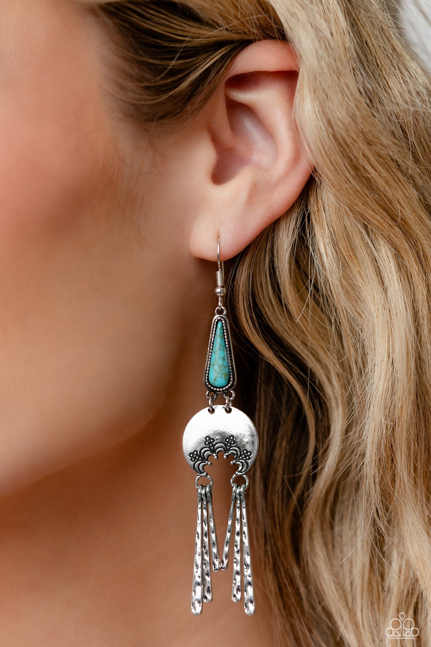 Paparazzi Earring ~ Highland Haute - Blue