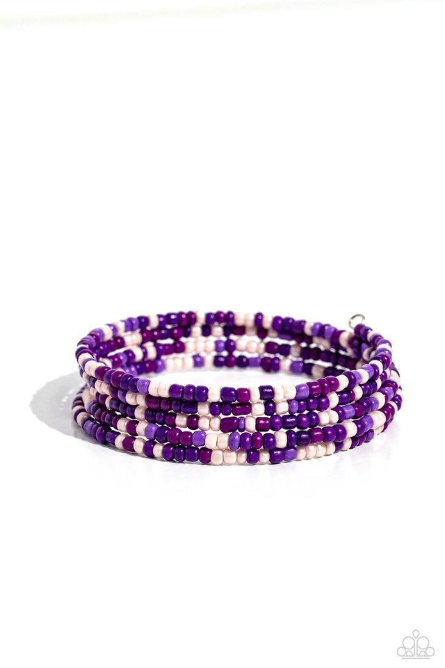 Coiled Candy - Purple - Paparazzi Bracelet Image