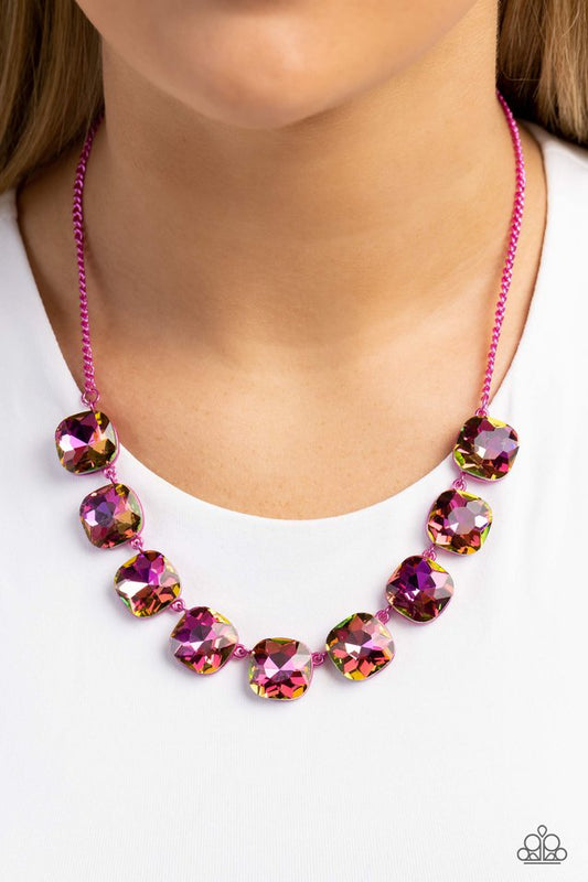 Combustible Command - Pink - Paparazzi Necklace Image