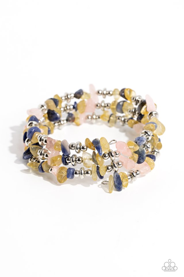 Stacking Stones - Yellow - Paparazzi Bracelet Image