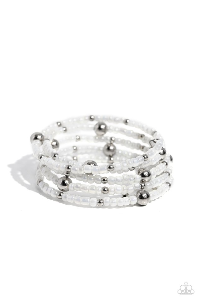 Refined Retrograde - White - Paparazzi Bracelet Image
