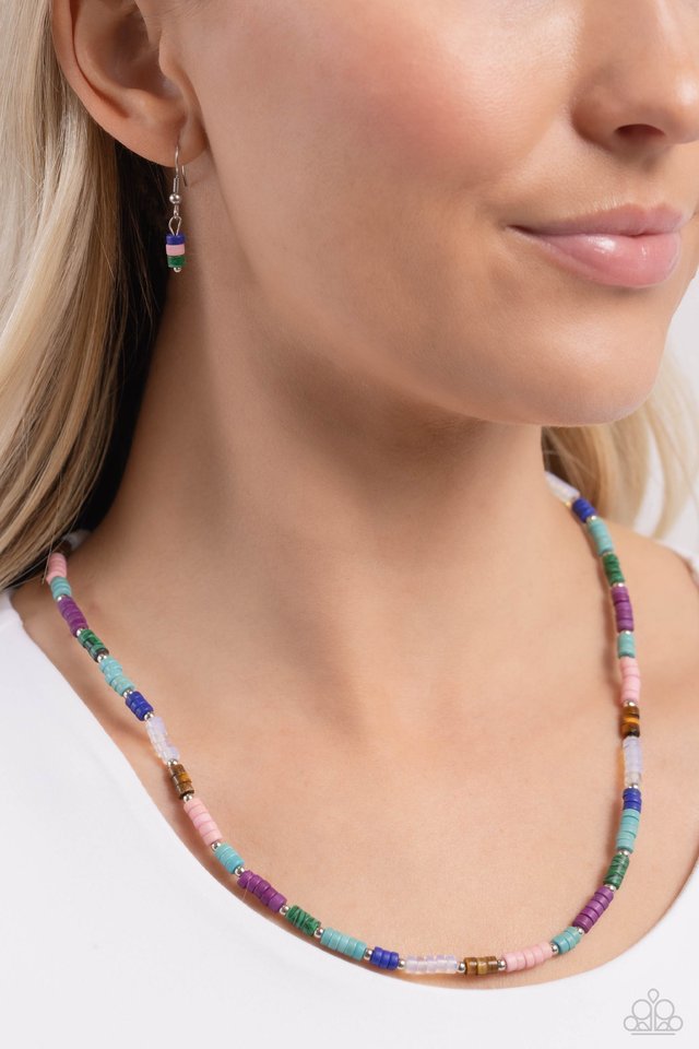 Oasis Outline - Multi - Paparazzi Necklace Image