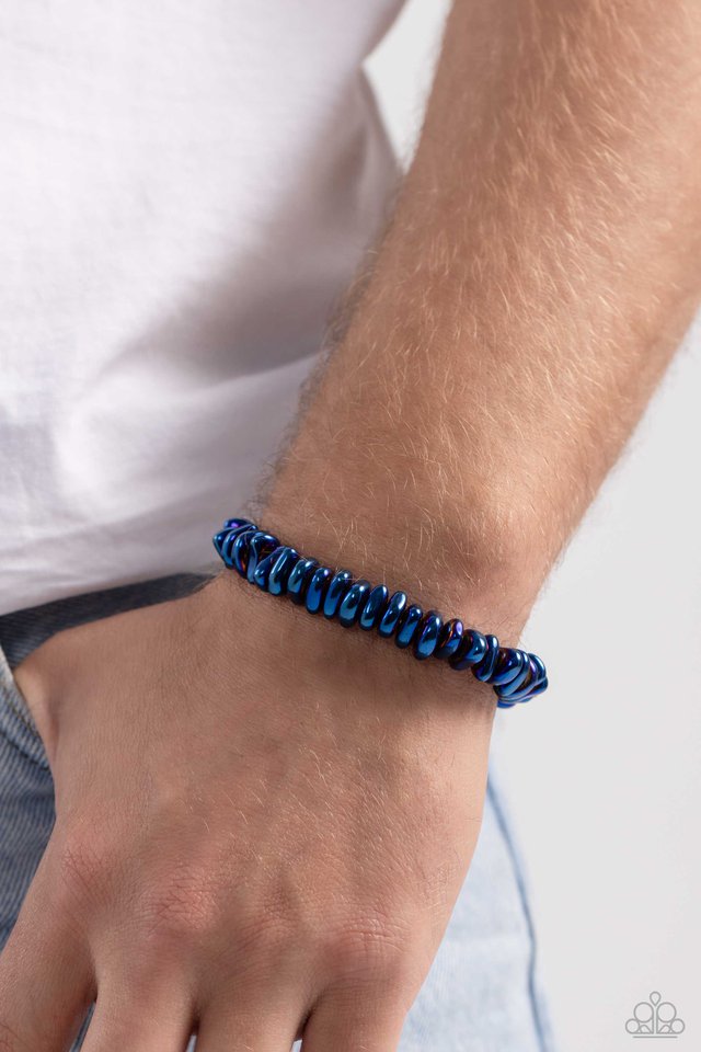 Monochromatic Mechanic - Blue - Paparazzi Bracelet Image
