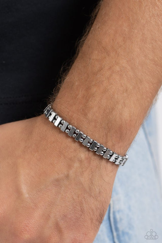 Fortune Favors The Fierce - Silver - Paparazzi Bracelet Image