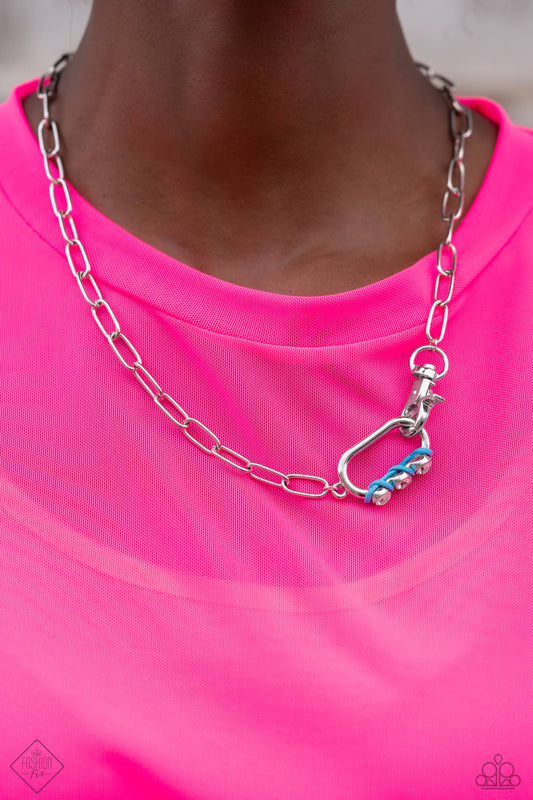 Paparazzi Necklace ~ Dont Want to Miss a STRING - Blue