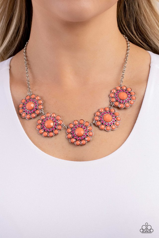 Floral Fervor - Orange - Paparazzi Necklace Image