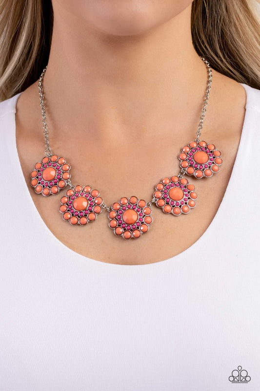 Floral Fervor - Orange - Paparazzi Necklace Image