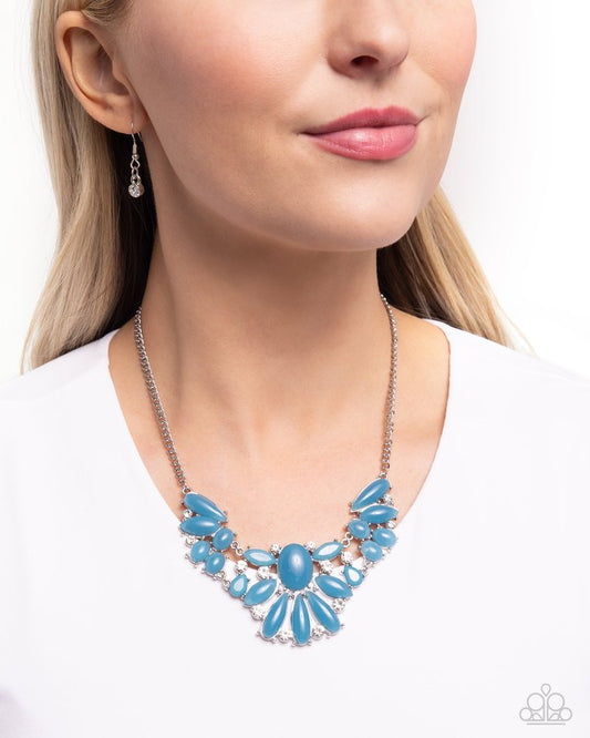 Dazzling Diadem - Blue - Paparazzi Necklace Image