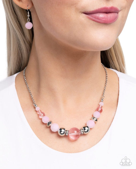 Disco Date - Pink - Paparazzi Necklace Image