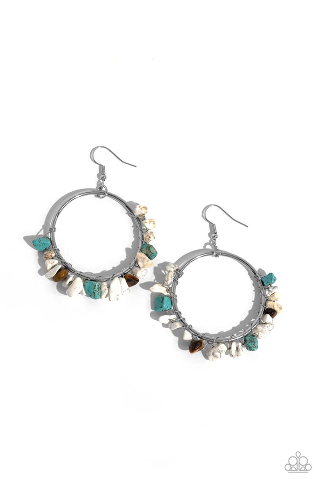Handcrafted Habitat - White - Paparazzi Earring Image