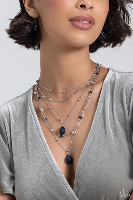 SASS with Flying Colors - Blue - Paparazzi Necklace Image