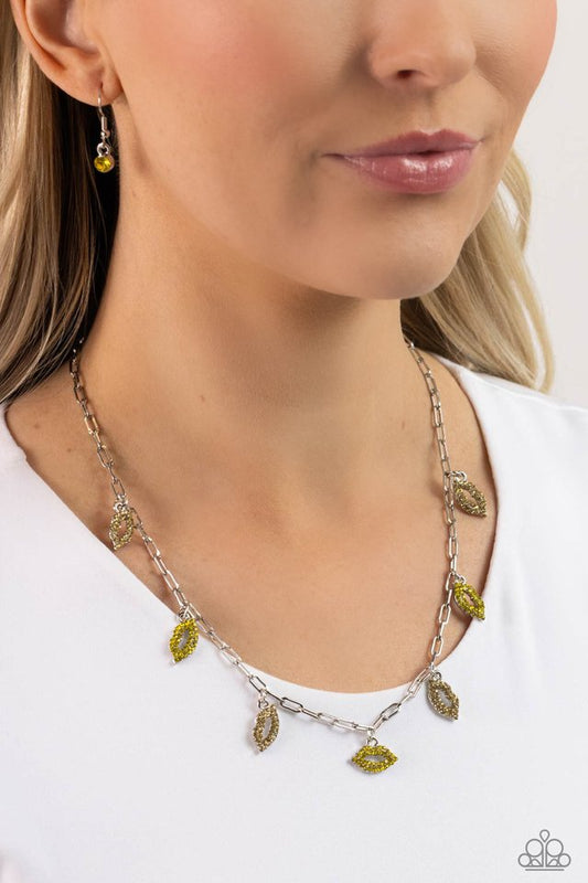 KISS the Mark - Yellow - Paparazzi Necklace Image