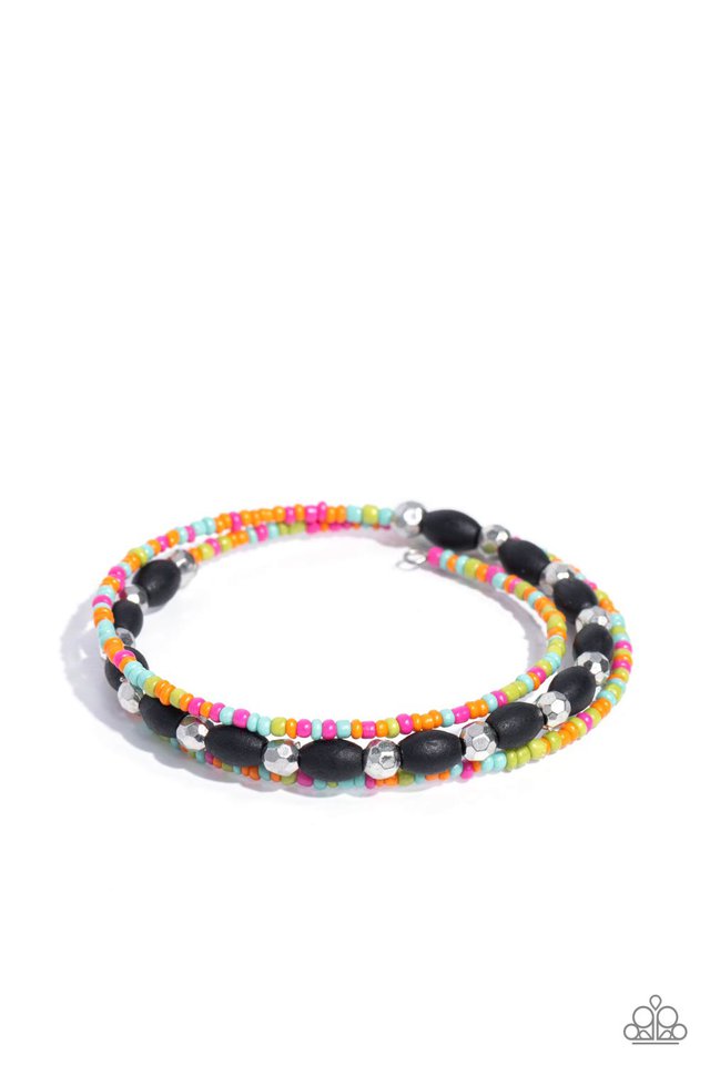 For WOOD Measure - Black - Paparazzi Bracelet Image