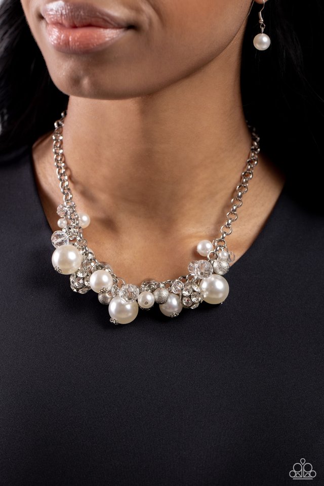 Corporate Catwalk - White - Paparazzi Necklace Image