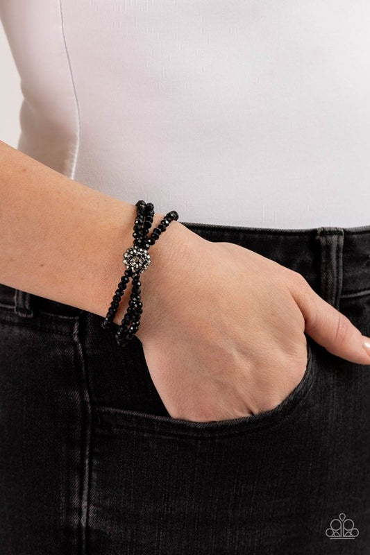 Twisted Theme - Black - Paparazzi Bracelet Image