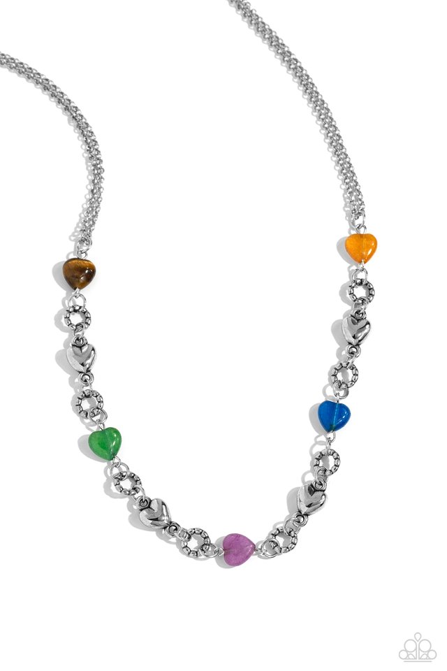 My HEARTBEAT Will Go On - Multi - Paparazzi Necklace Image