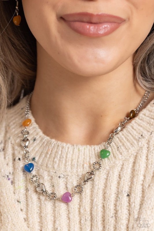My HEARTBEAT Will Go On - Multi - Paparazzi Necklace Image